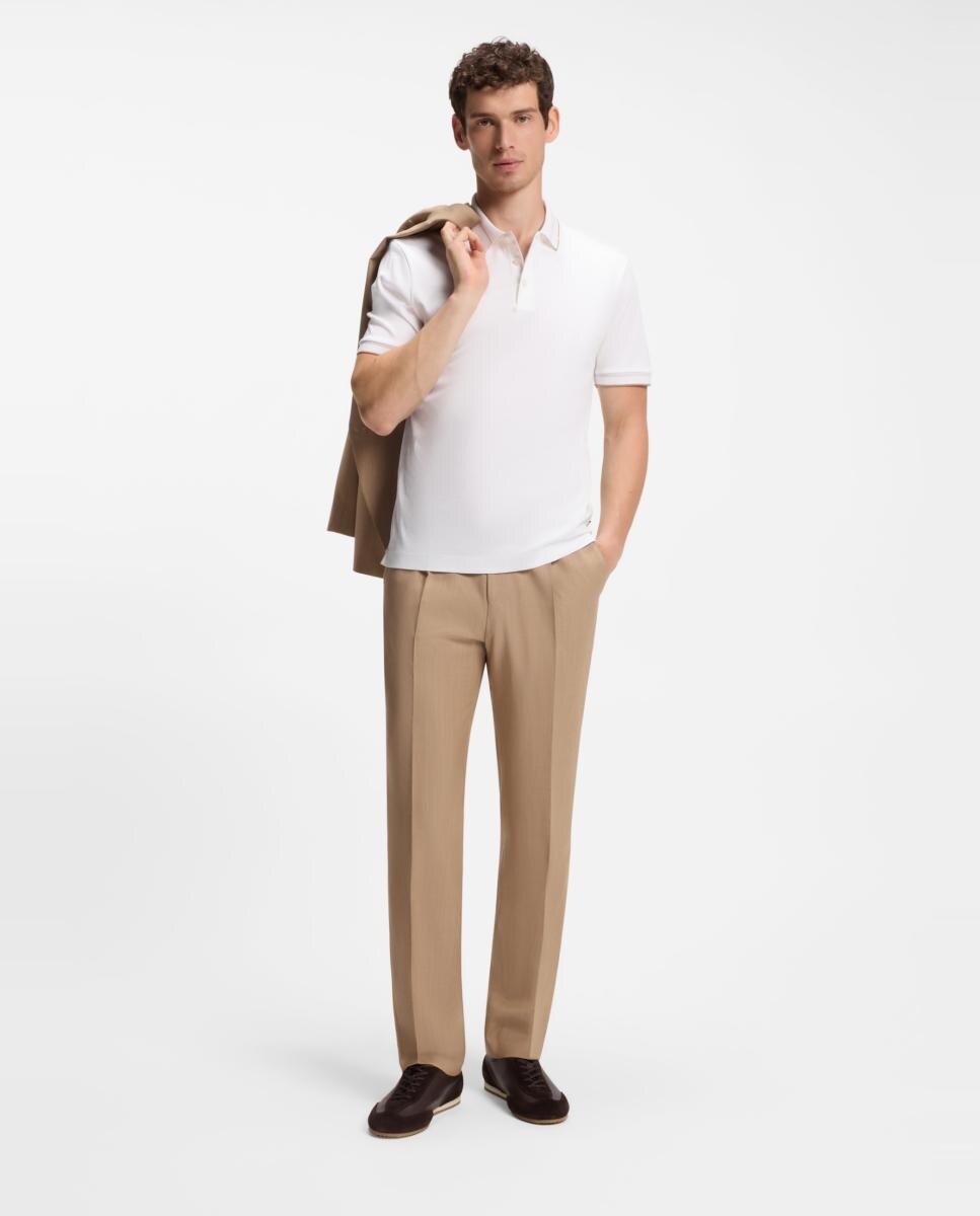 Polo manga corta de hombre tallas grandes. - Boss - Blanco Blanco-4