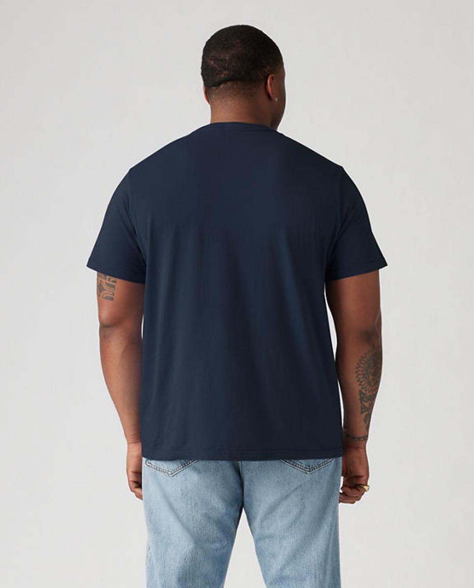 T-shirt azul-marinho com manga curta tamanhos grandes Azul-índigo-2