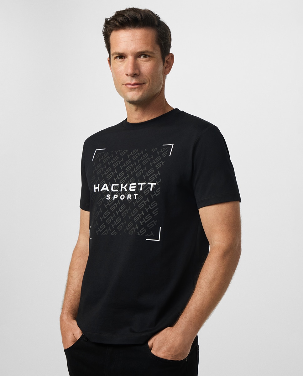 Camiseta de hombre manga corta con logo estampado tallas grandes