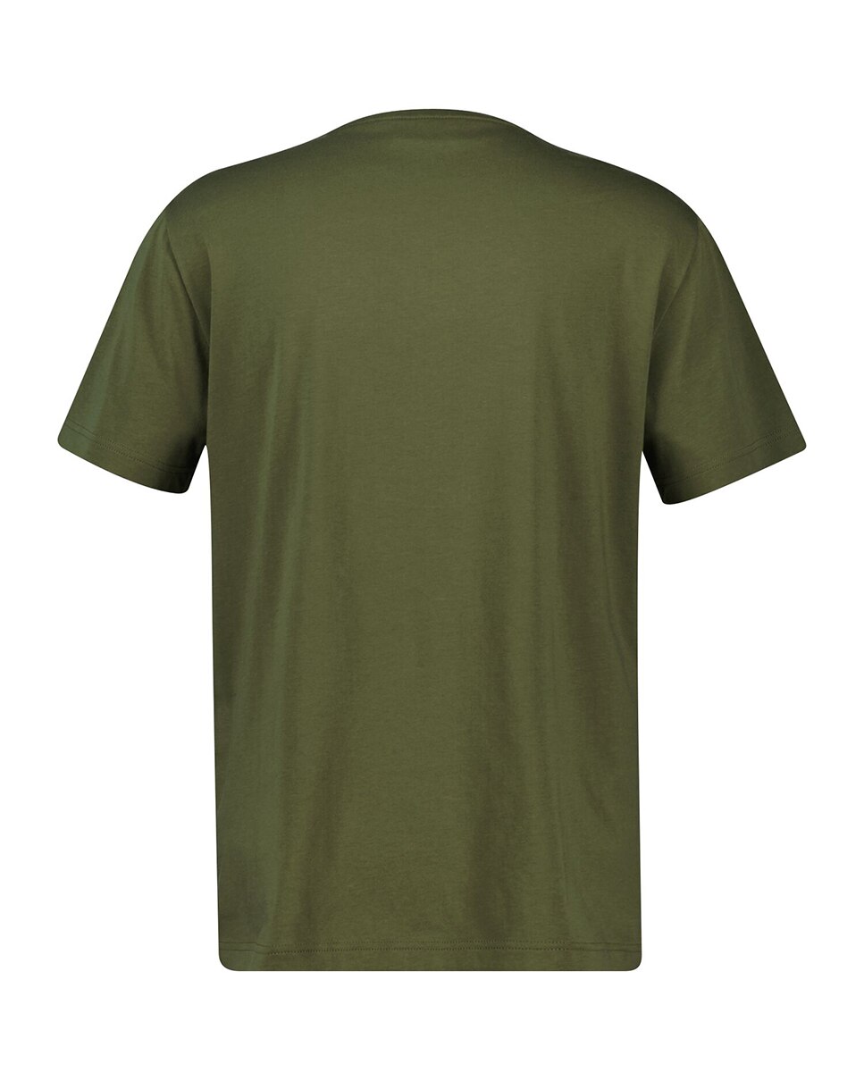 T-shirt de Manga Curta e Gola Redonda Tamanhos Grandes Verde-2