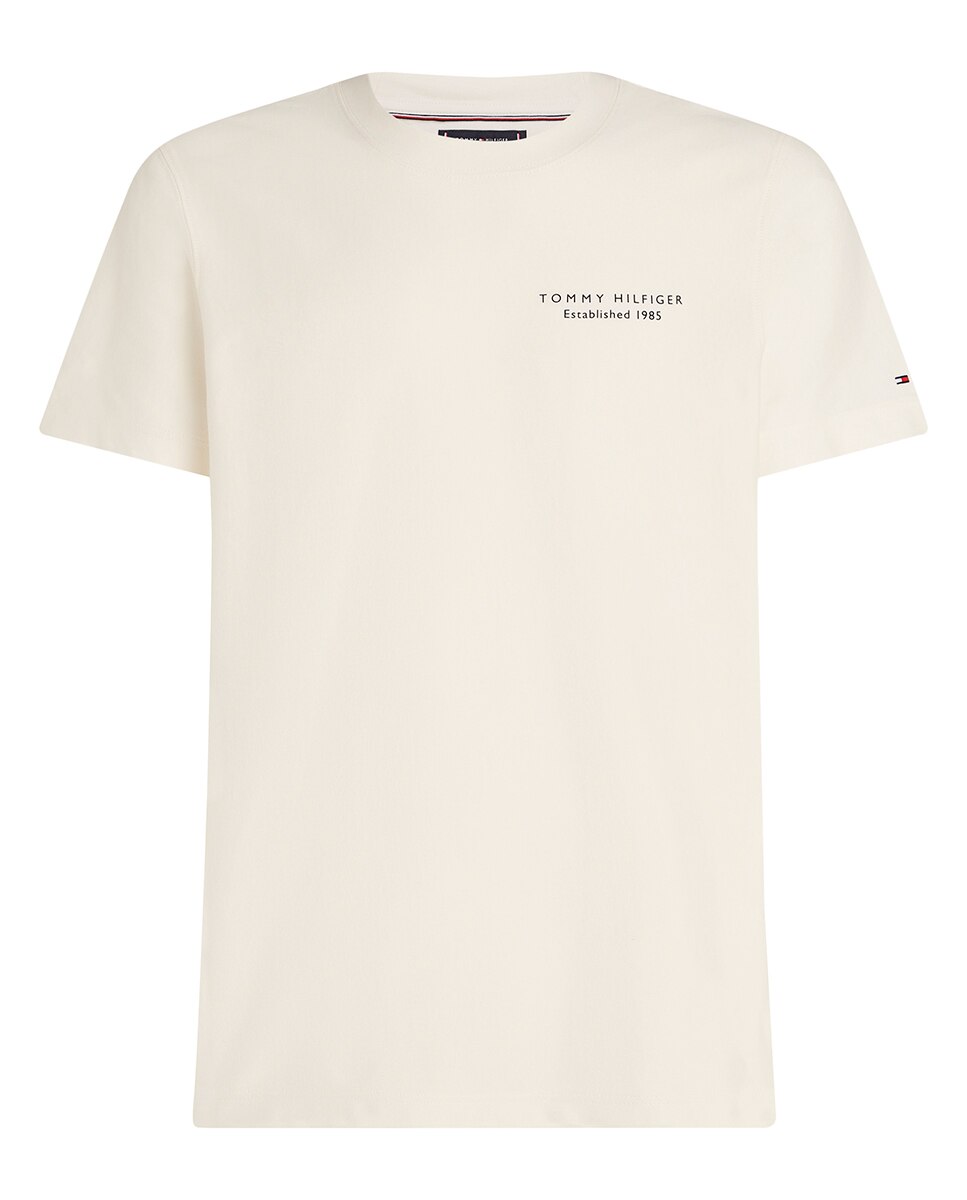 T-shirt de Manga Curta com Decote Redondo Tamanhos Grandes Branco-4