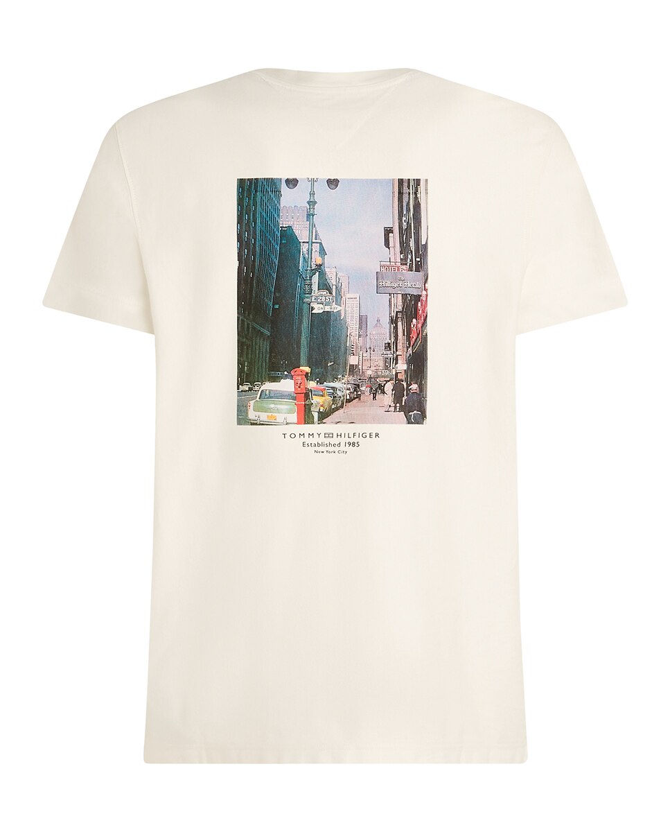 T-shirt de Manga Curta com Decote Redondo Tamanhos Grandes Branco-5