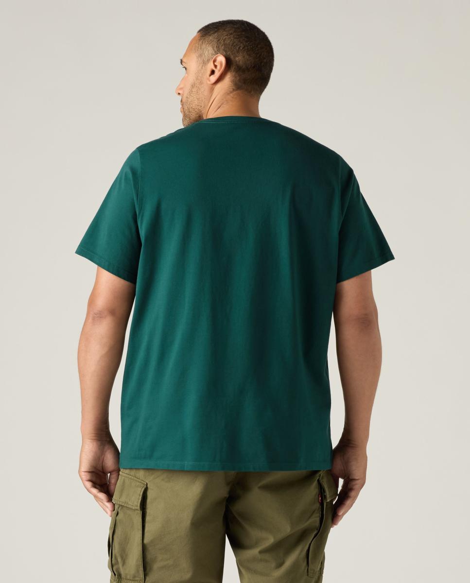 T-shirt de Manga Curta com Gola Redonda. Tamanhos grandes Verde-escuro-2