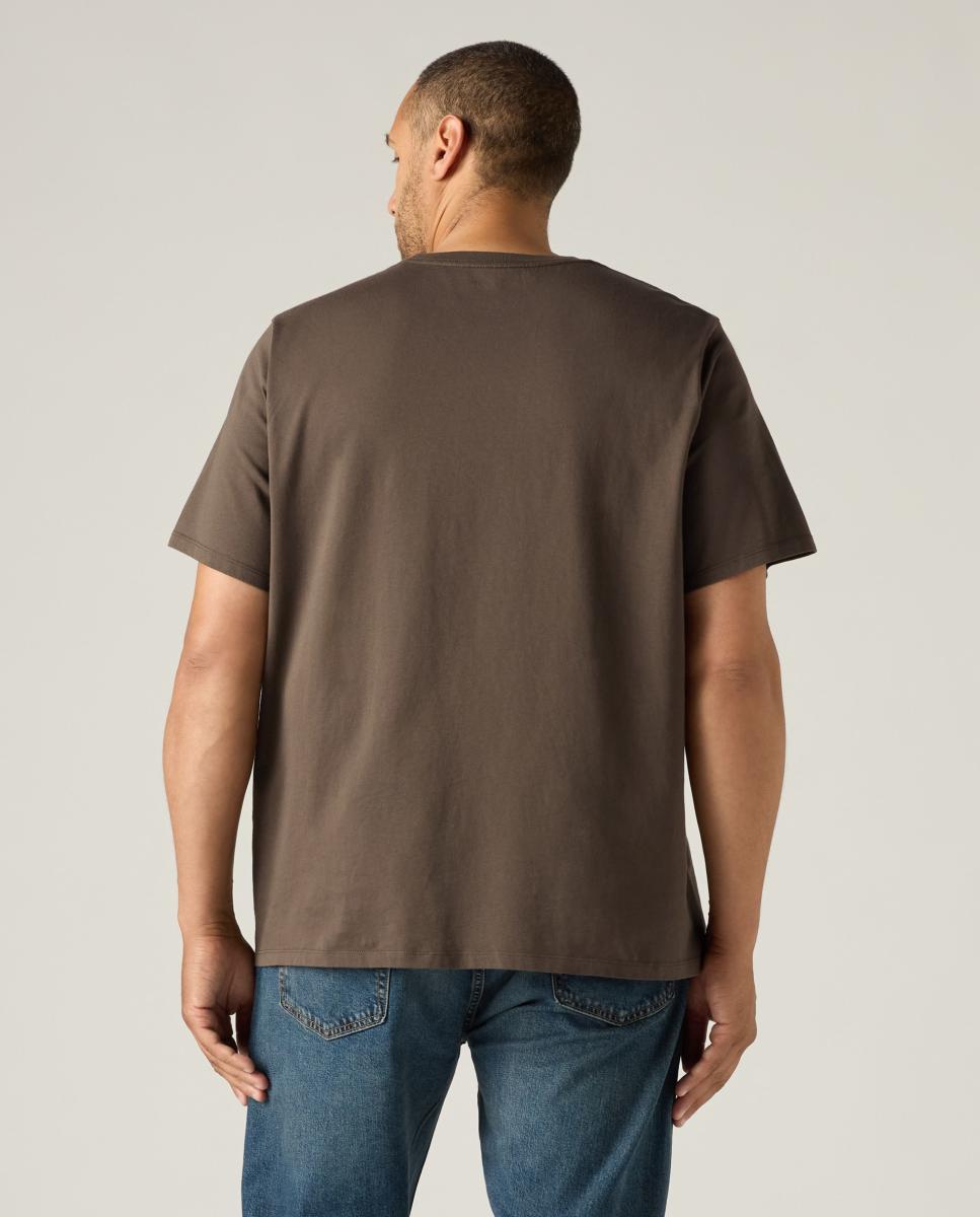 T-shirt de Manga Curta com Gola Redonda. Tamanhos grandes Castanho-escuro-2