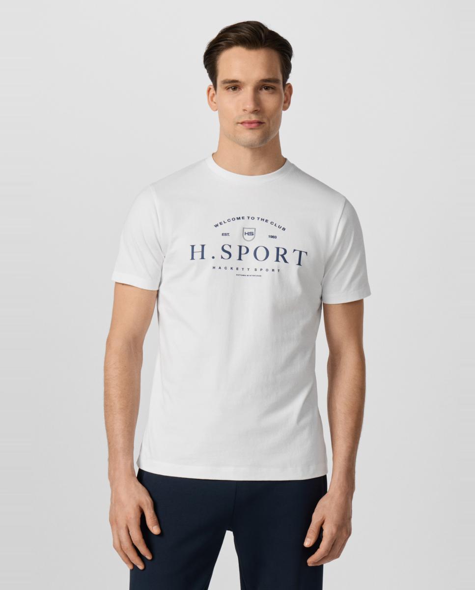 Imagen 0 de Camiseta de hombre manga corta con logo estampado tallas grandes Blanco