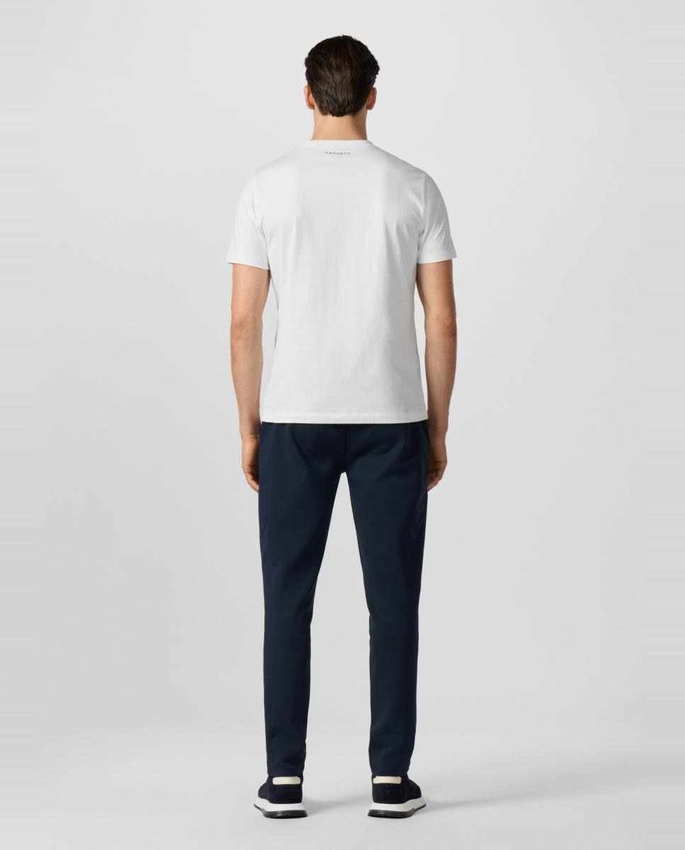 Camiseta de hombre manga corta con logo estampado tallas grandes - Hackett - Blanco Blanco-2