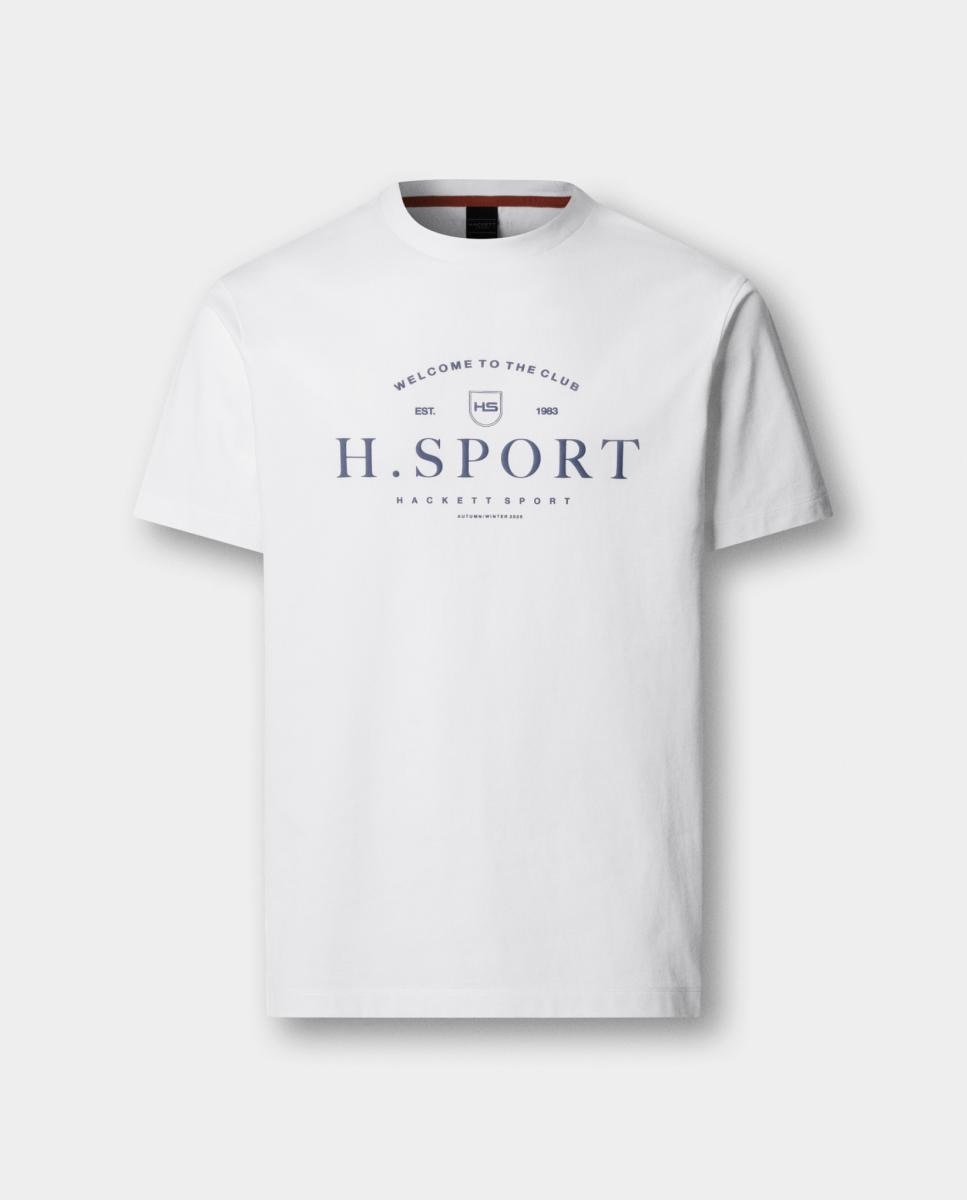 Camiseta de hombre manga corta con logo estampado tallas grandes - Hackett - Blanco Blanco-6