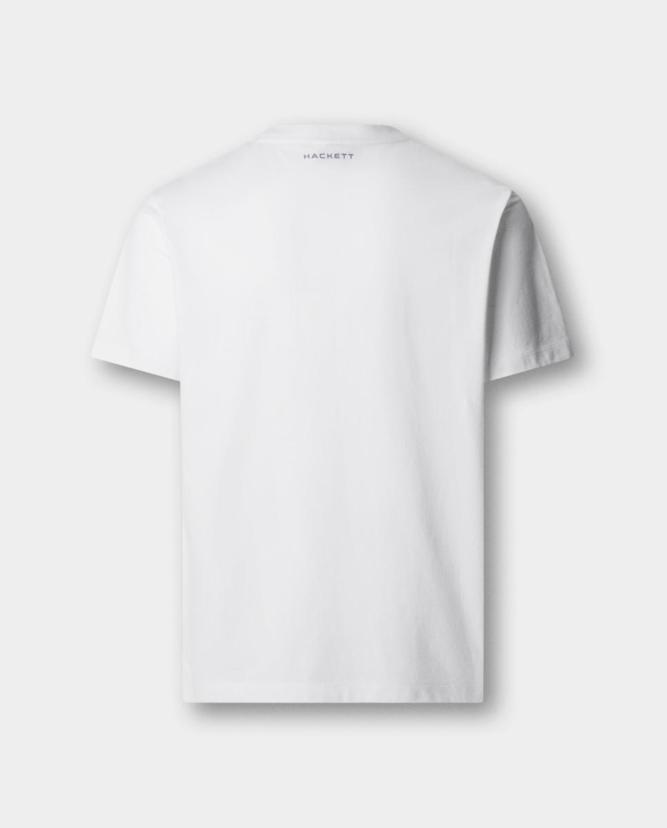 Camiseta de hombre manga corta con logo estampado tallas grandes - Hackett - Blanco Blanco-7