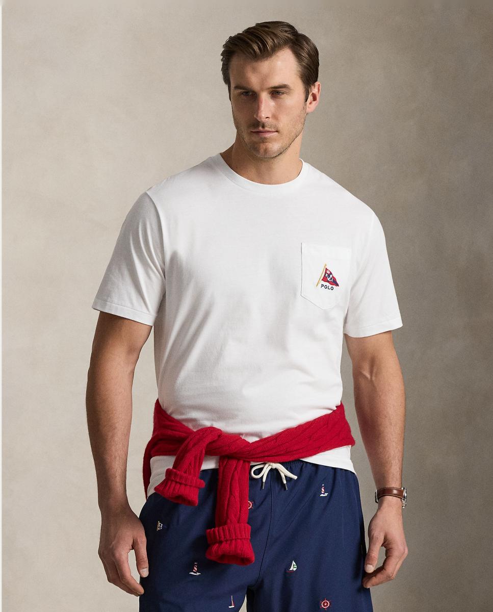 Imagem 0 de T-shirt de Homem em Algodão com Bolso Polo Bear, Tamanhos Grandes