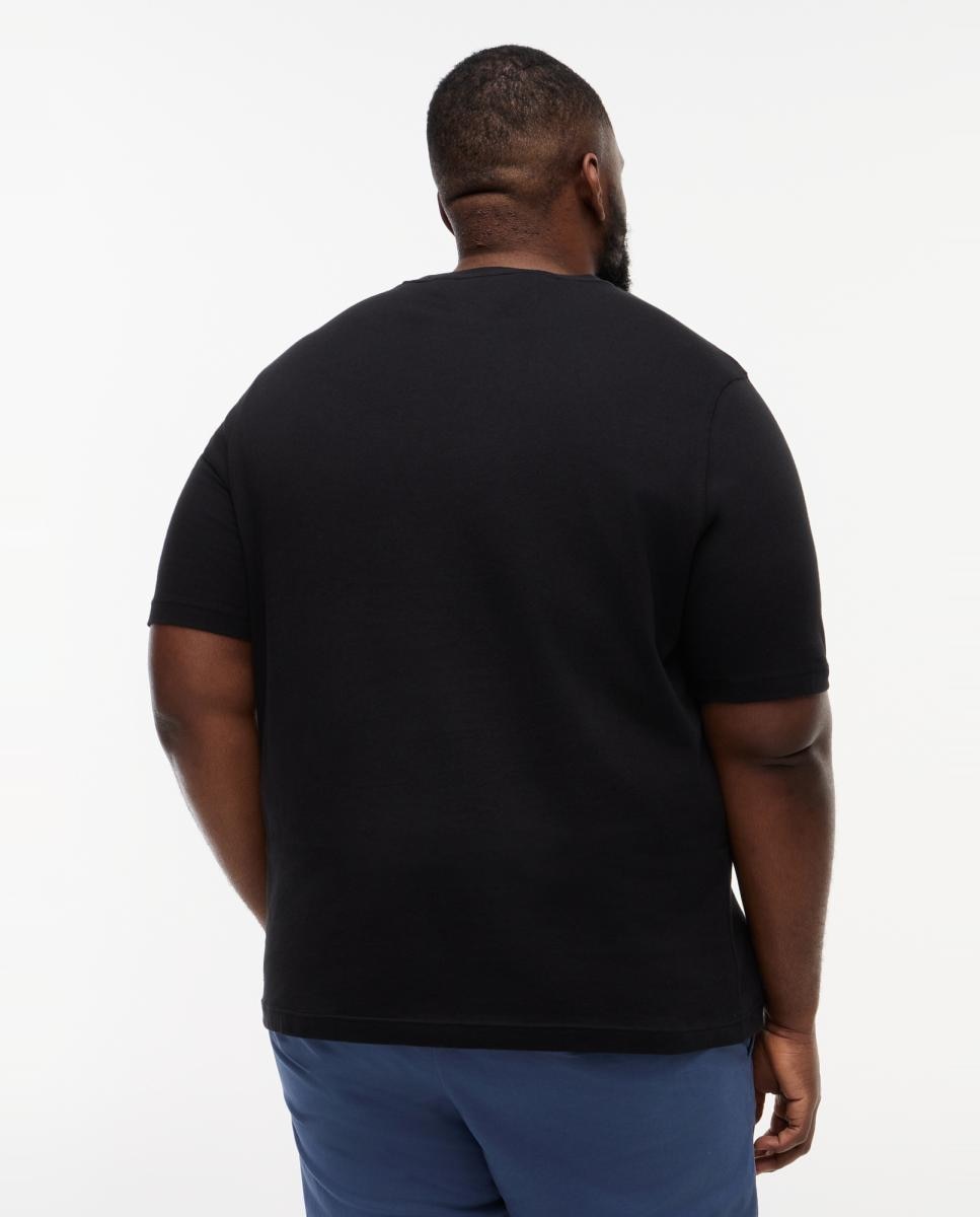 Imagen 2 de Camiseta de hombre de manga corta lisa tallas grandes - Tommy Hilfiger - Negro Negro