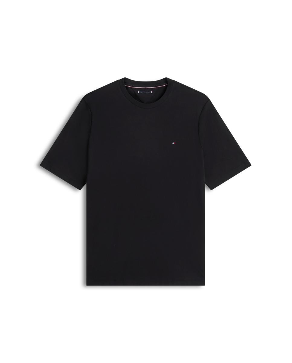 Imagen 4 de Camiseta de hombre de manga corta lisa tallas grandes - Tommy Hilfiger - Negro Negro