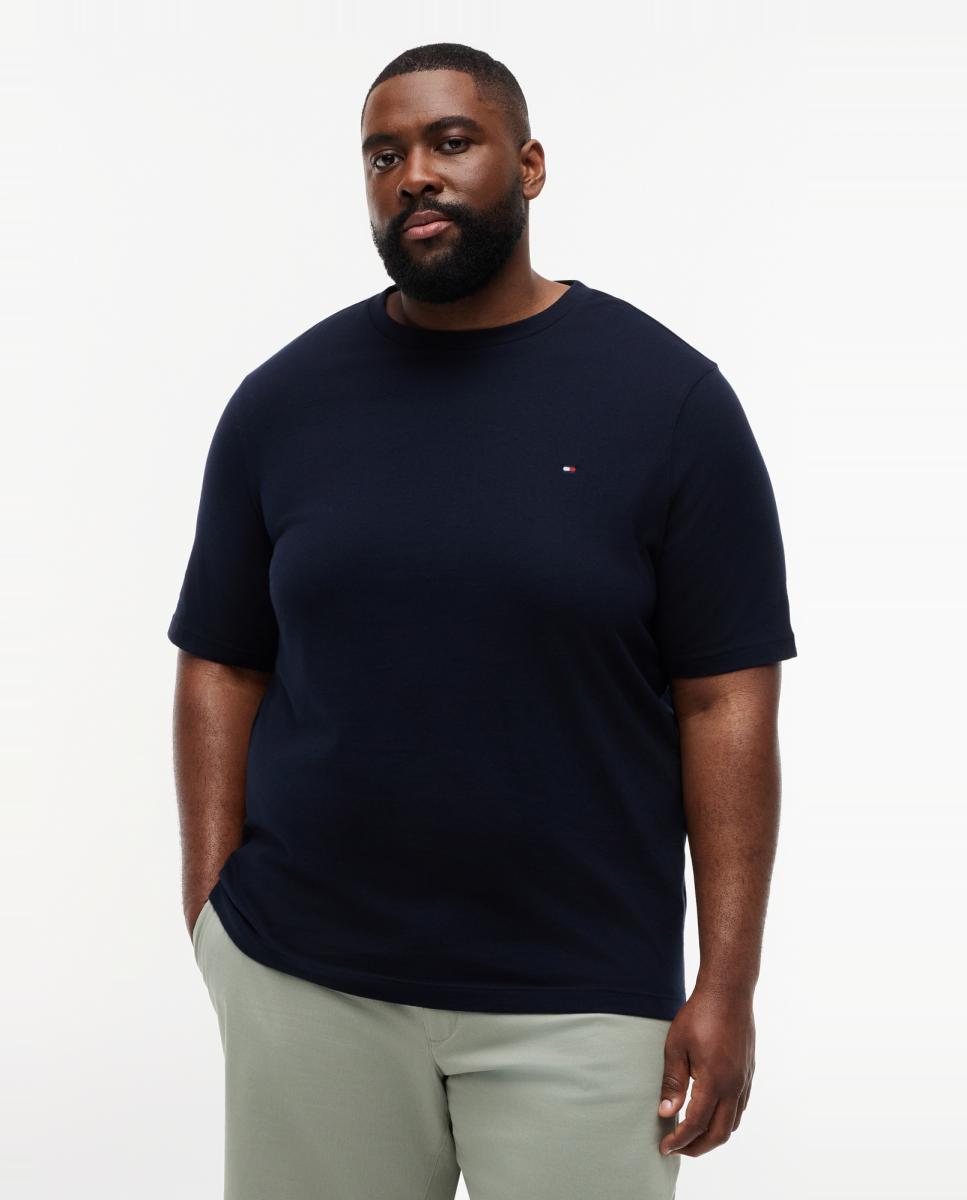 Imagen 1 de Camiseta de hombre de manga corta lisa tallas grandes - Tommy Hilfiger - Azul marino Azul marino