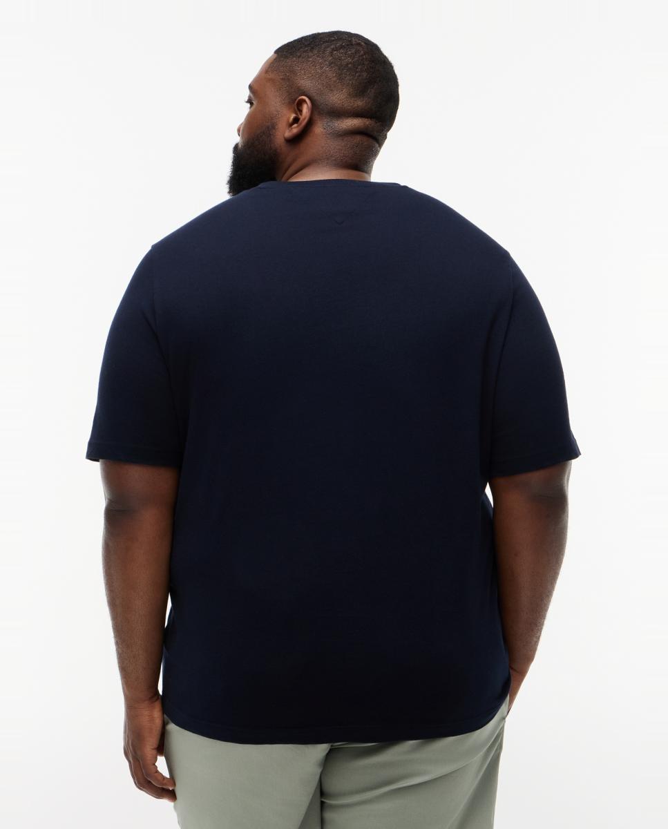 Imagen 2 de Camiseta de hombre de manga corta lisa tallas grandes - Tommy Hilfiger - Azul marino Azul marino