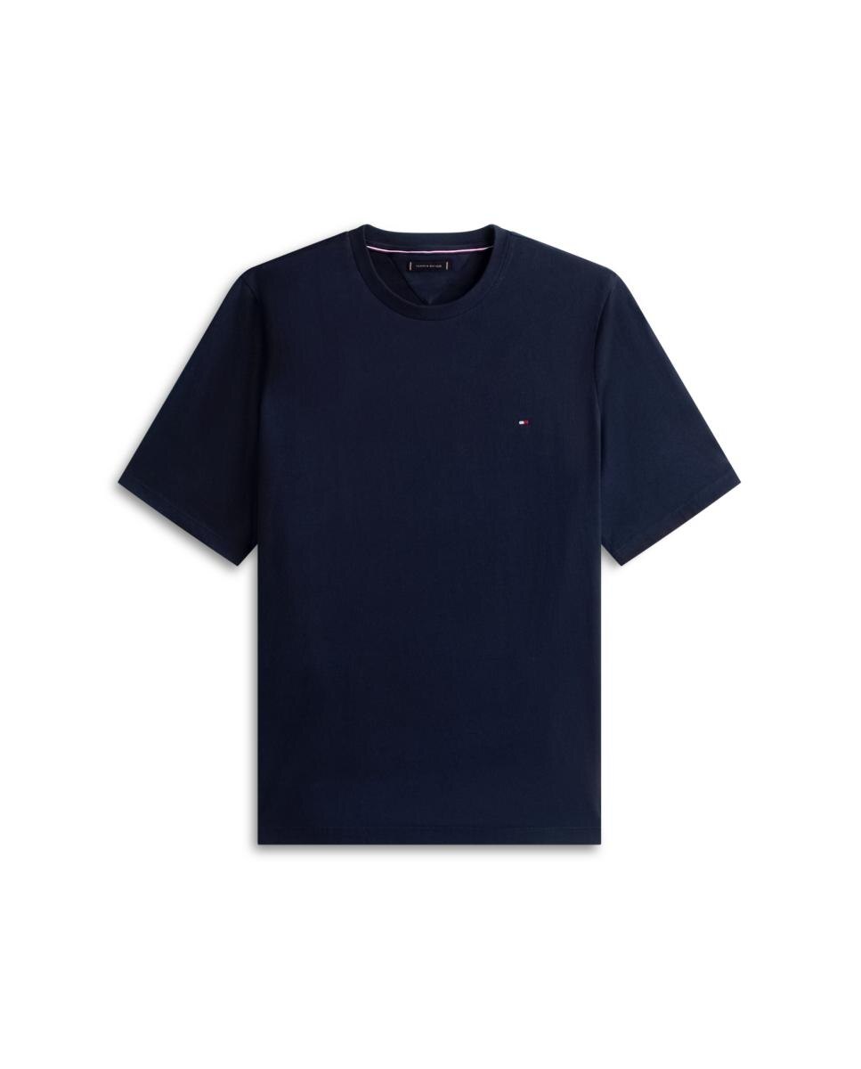 Imagen 4 de Camiseta de hombre de manga corta lisa tallas grandes - Tommy Hilfiger - Azul marino Azul marino
