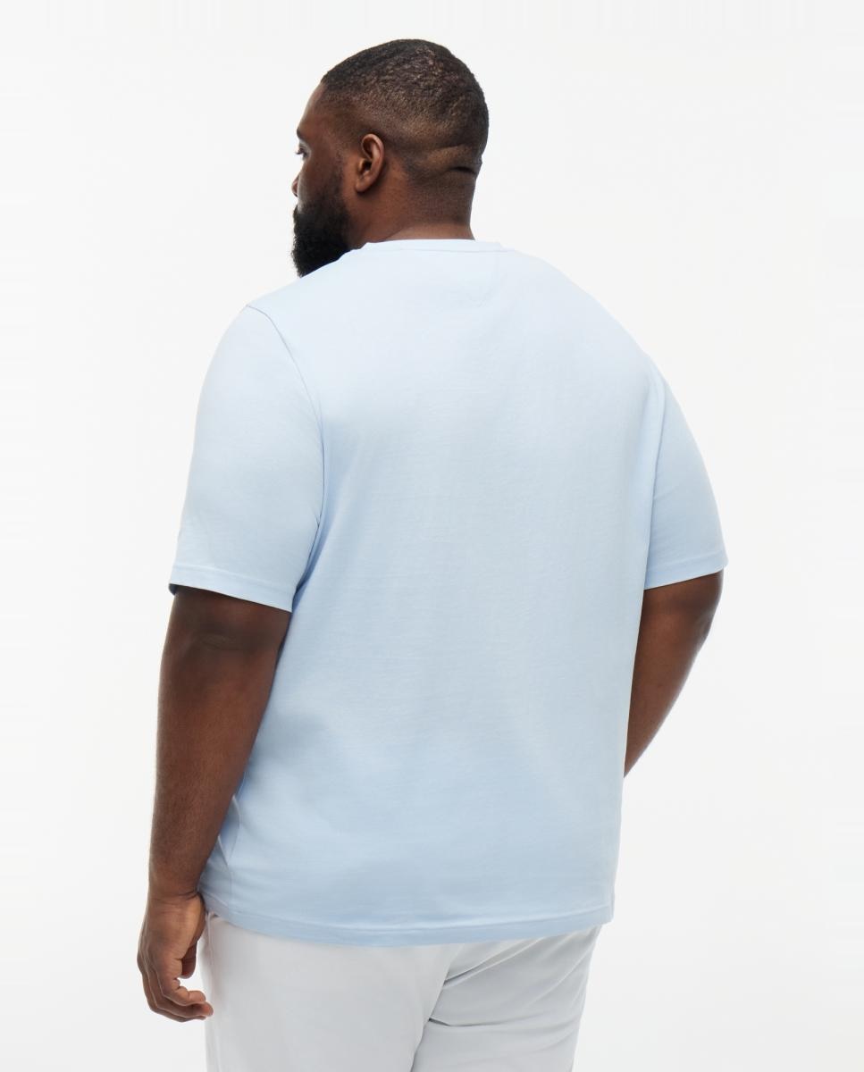 Camiseta de hombre de manga corta lisa tallas grandes - Tommy Hilfiger - Azul claro Azul claro-2