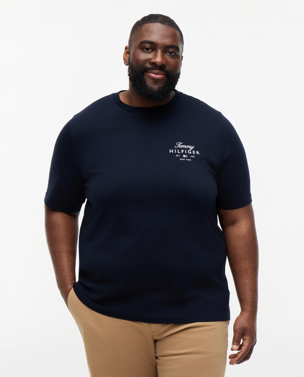 Imagen 1 de Camiseta de hombre de manga corta lisa tallas grandes Azul marino