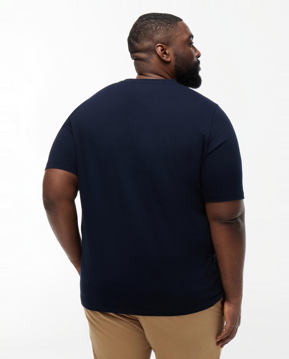 Imagen 2 de Camiseta de hombre de manga corta lisa tallas grandes - Tommy Hilfiger - Azul marino Azul marino