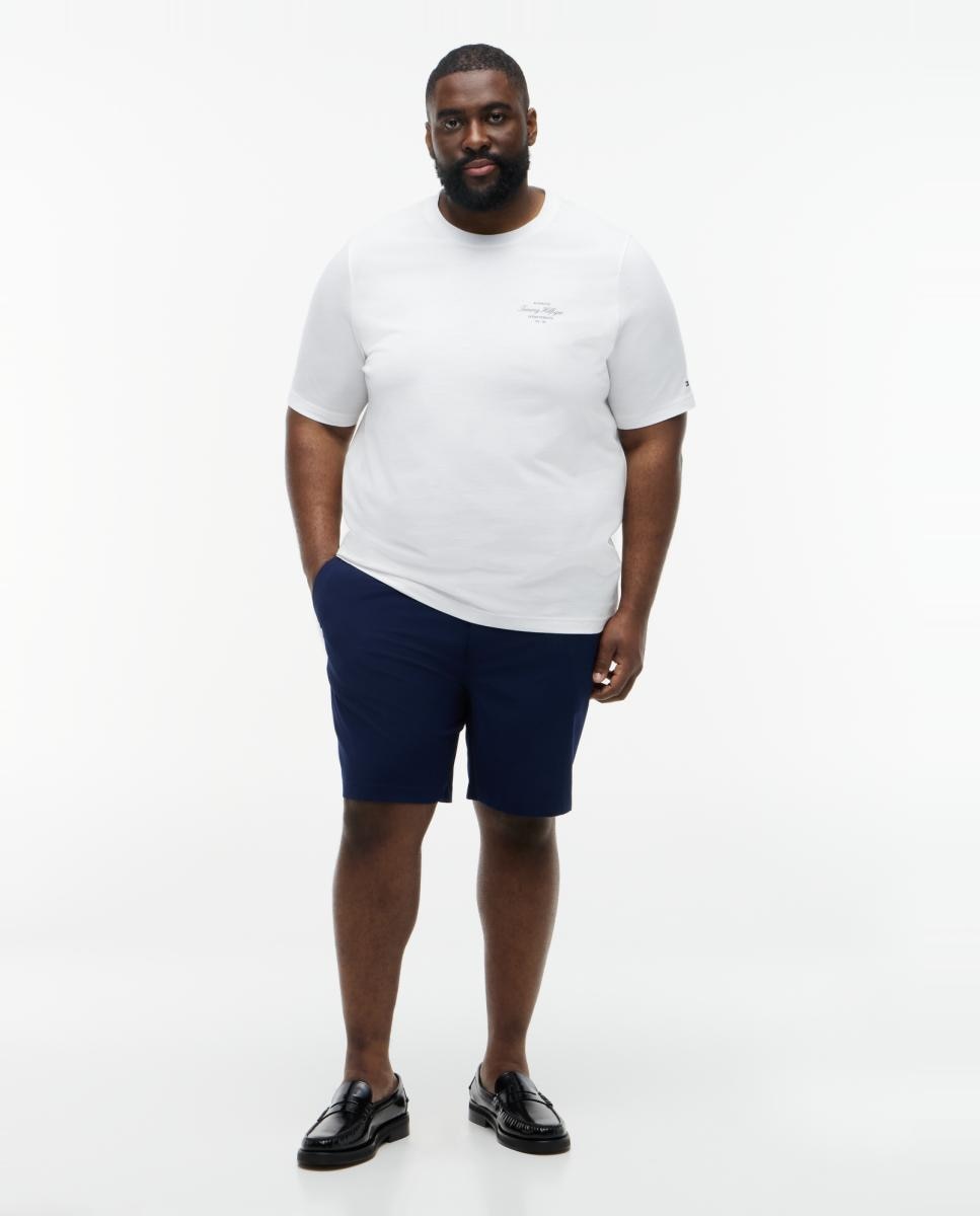 Camiseta de hombre de manga corta lisa tallas grandes - Tommy Hilfiger - Blanco Blanco-5