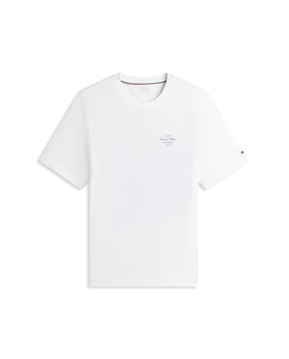Camiseta de hombre de manga corta lisa tallas grandes - Tommy Hilfiger - Blanco Blanco-4