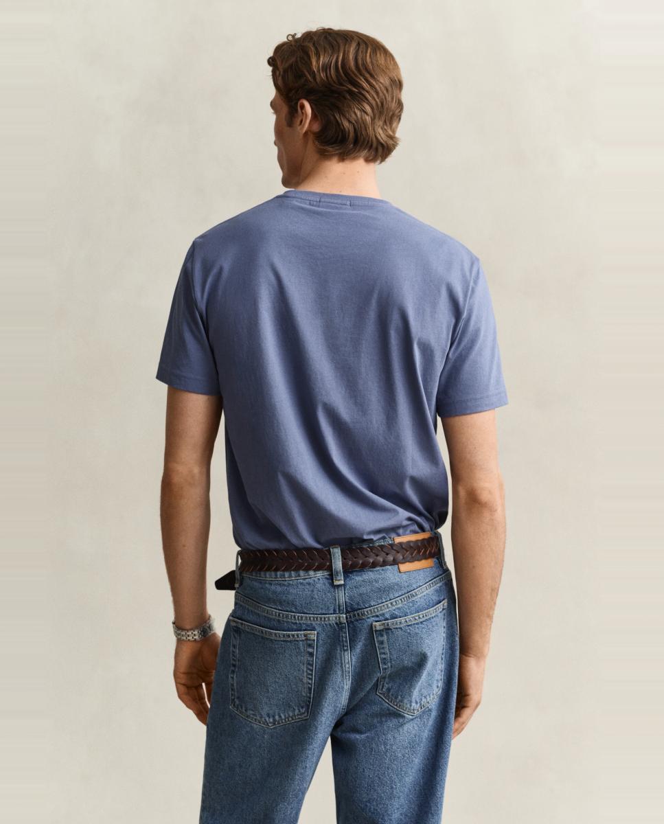 T-shirt Lisa Tamanhos Grandes Preppy Essentials de Algodão Tamanhos Grandes Azul-2