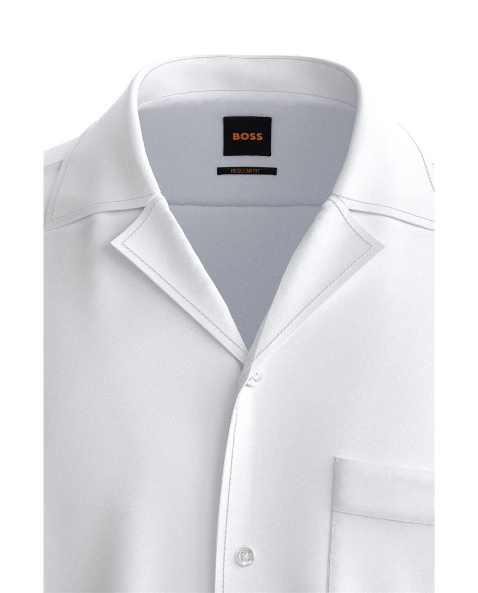 Camisa manga corta de hombre tallas grandes. - Boss - Blanco Blanco-4