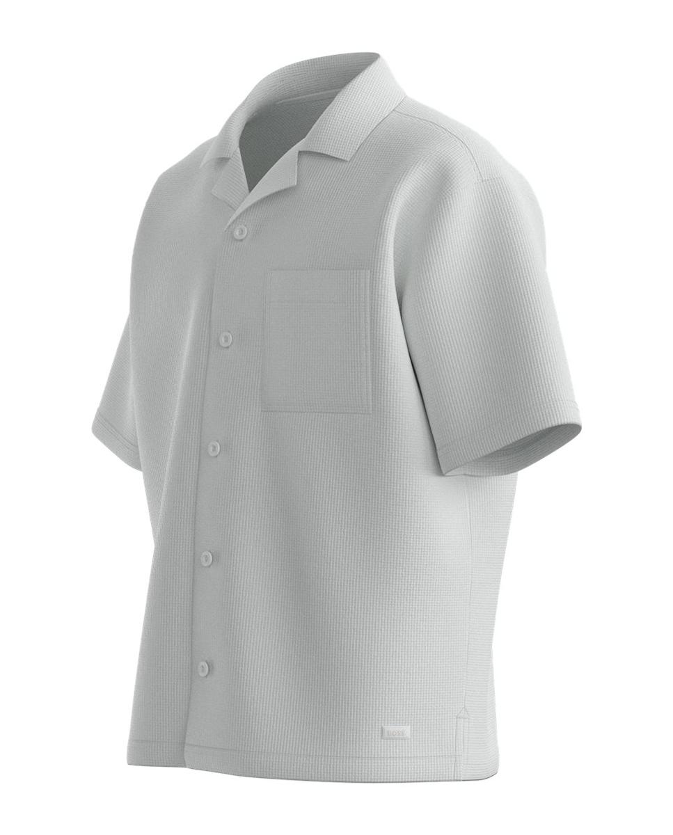 Imagen 3 de Camisa manga corta de hombre tallas grandes. - Boss - Blanco Blanco