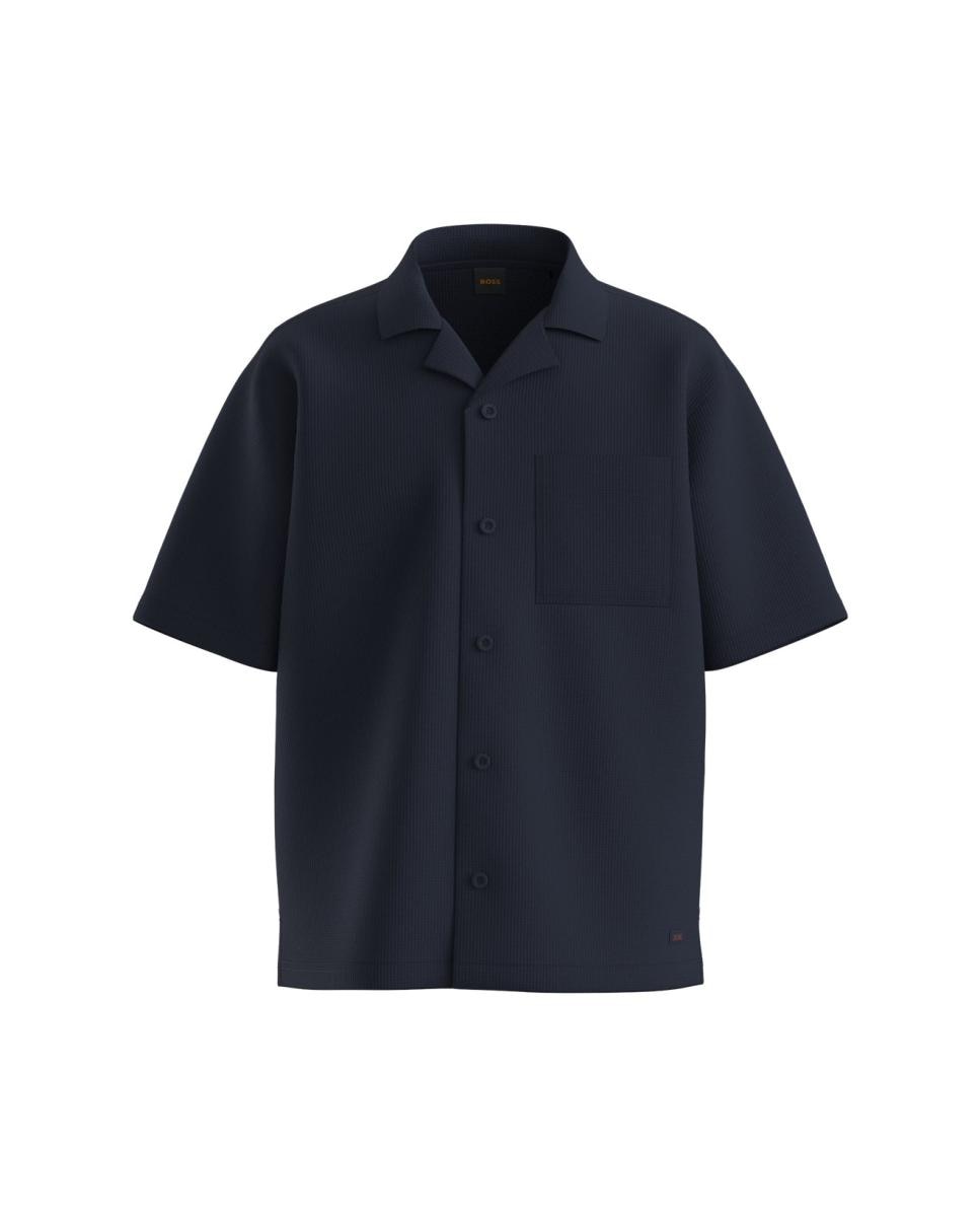 Imagen 1 de Camisa manga corta de hombre tallas grandes. - Boss - Azul Azul