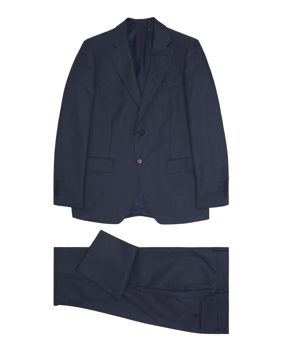 Fato Regular Fit Pintpoint Tamanhos Grandes Azul-3