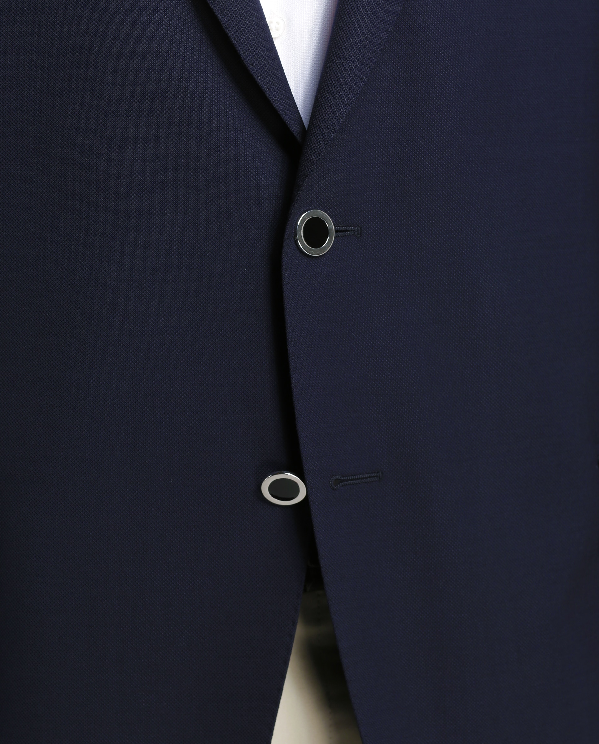 Casaco de homem Mirto regular lisa azul tamanhos grandes Azul-marinho-3