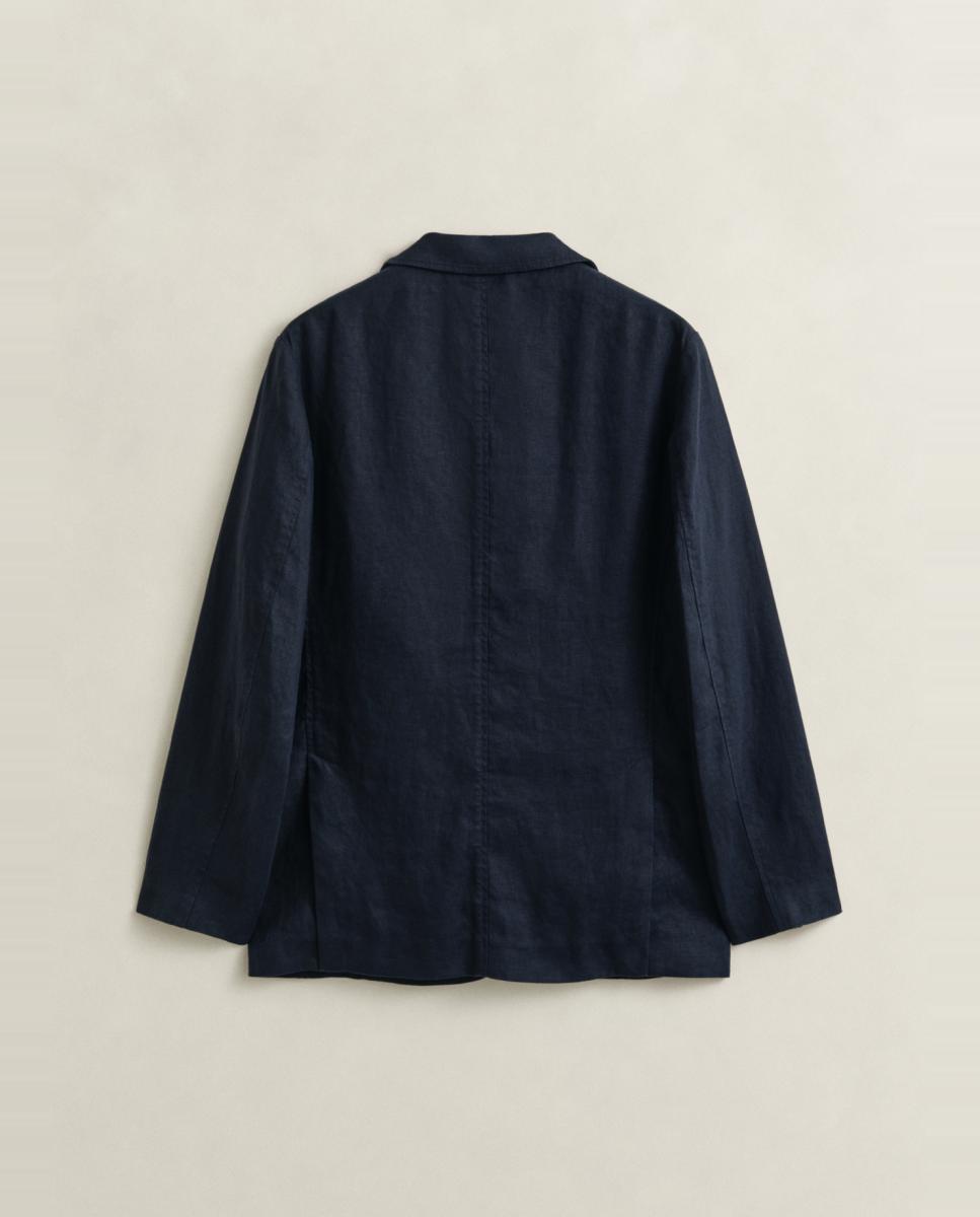 Blazer Regular Tamanhos Grandes Azul-2