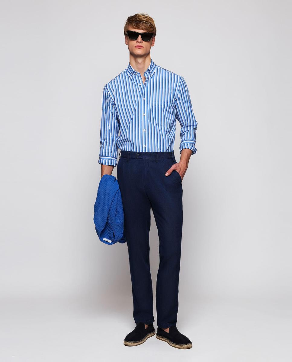 Mirto - Pantalón hombre chino regular fit estructura Tallas Grandes.