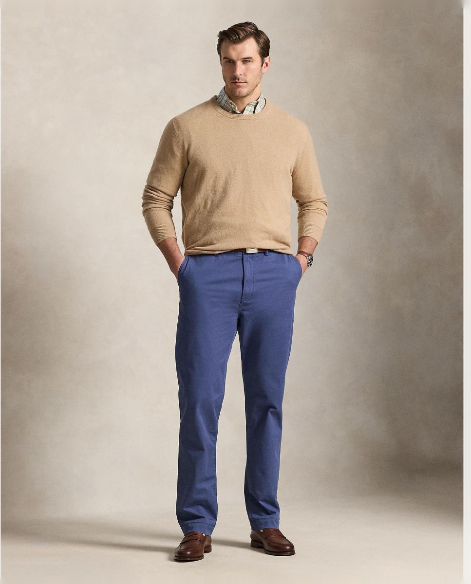 Calças Chino Bedford Classic Fit Tamanhos Grandes Azul-marinho-1