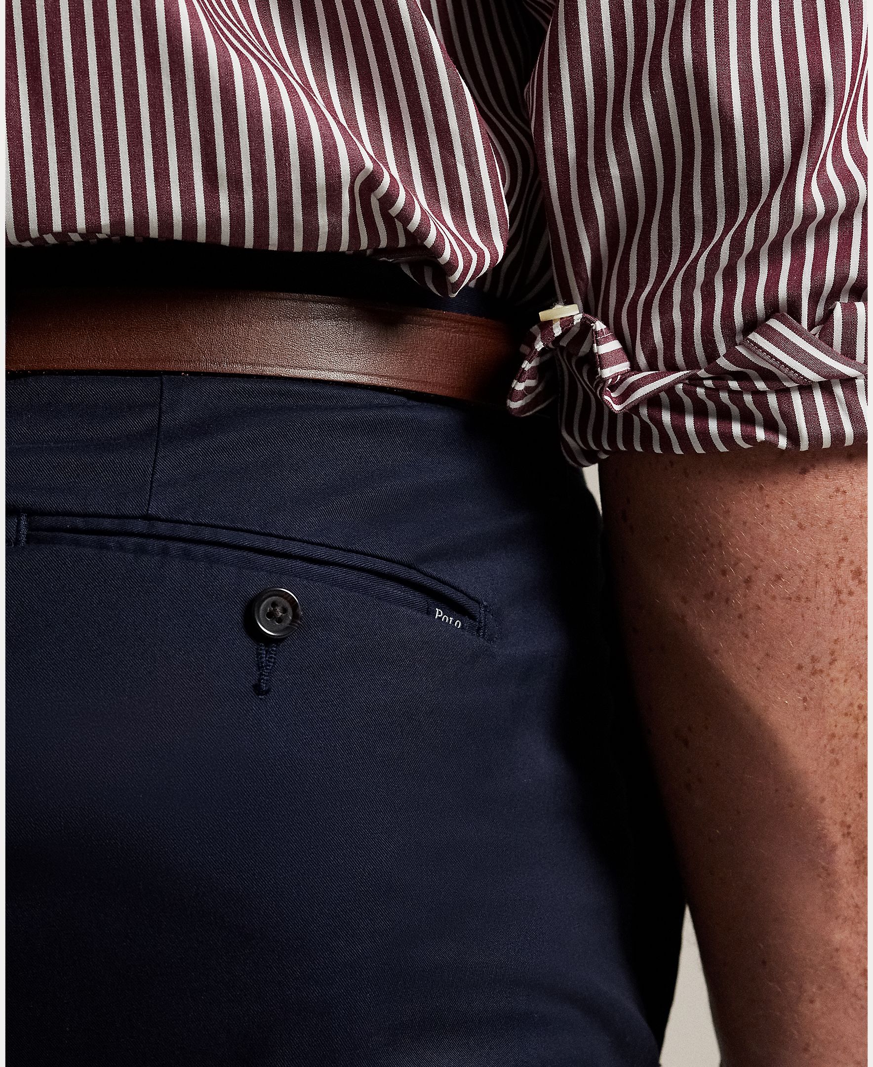 Calças Chino Classic Fit Tamanhos Grandes Azul-marinho-5