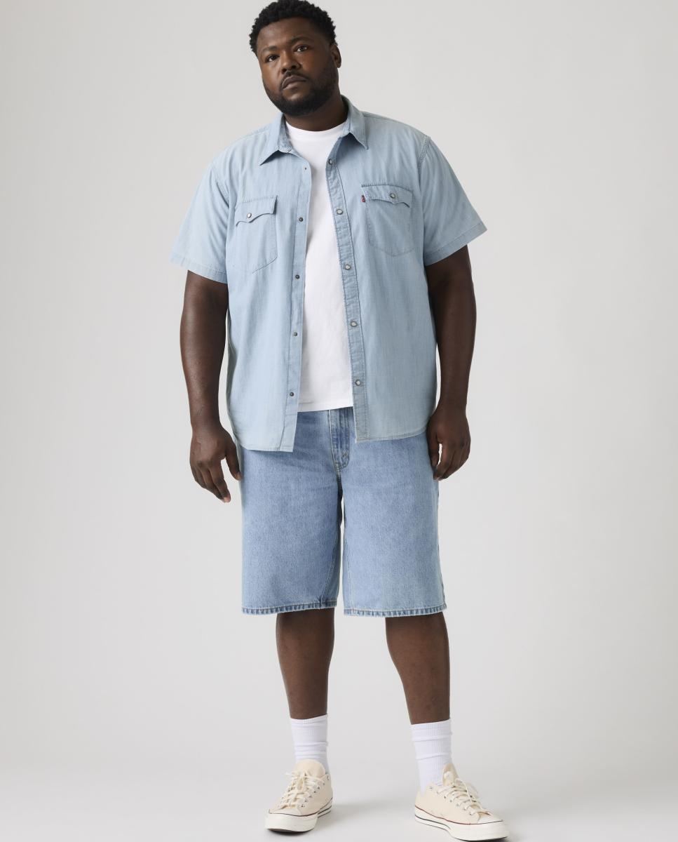 Bermudas de Ganga 469 Loose™ Tamanhos Grandes Azul-claro-5