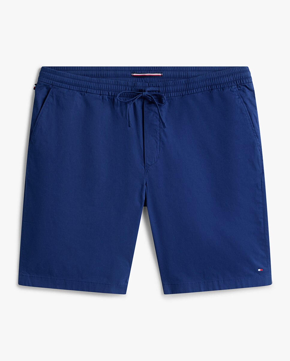 Bermudas Lisas com Detalhes da Marca Tamanhos Grandes Azul-marinho-5