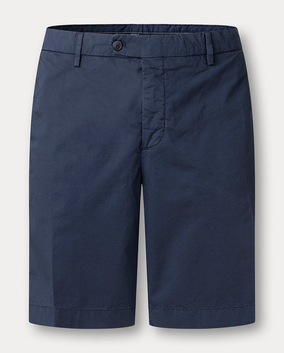Bermudas em Tecido Ultraligeiro Tamanhos Grandes Azul-marinho-1