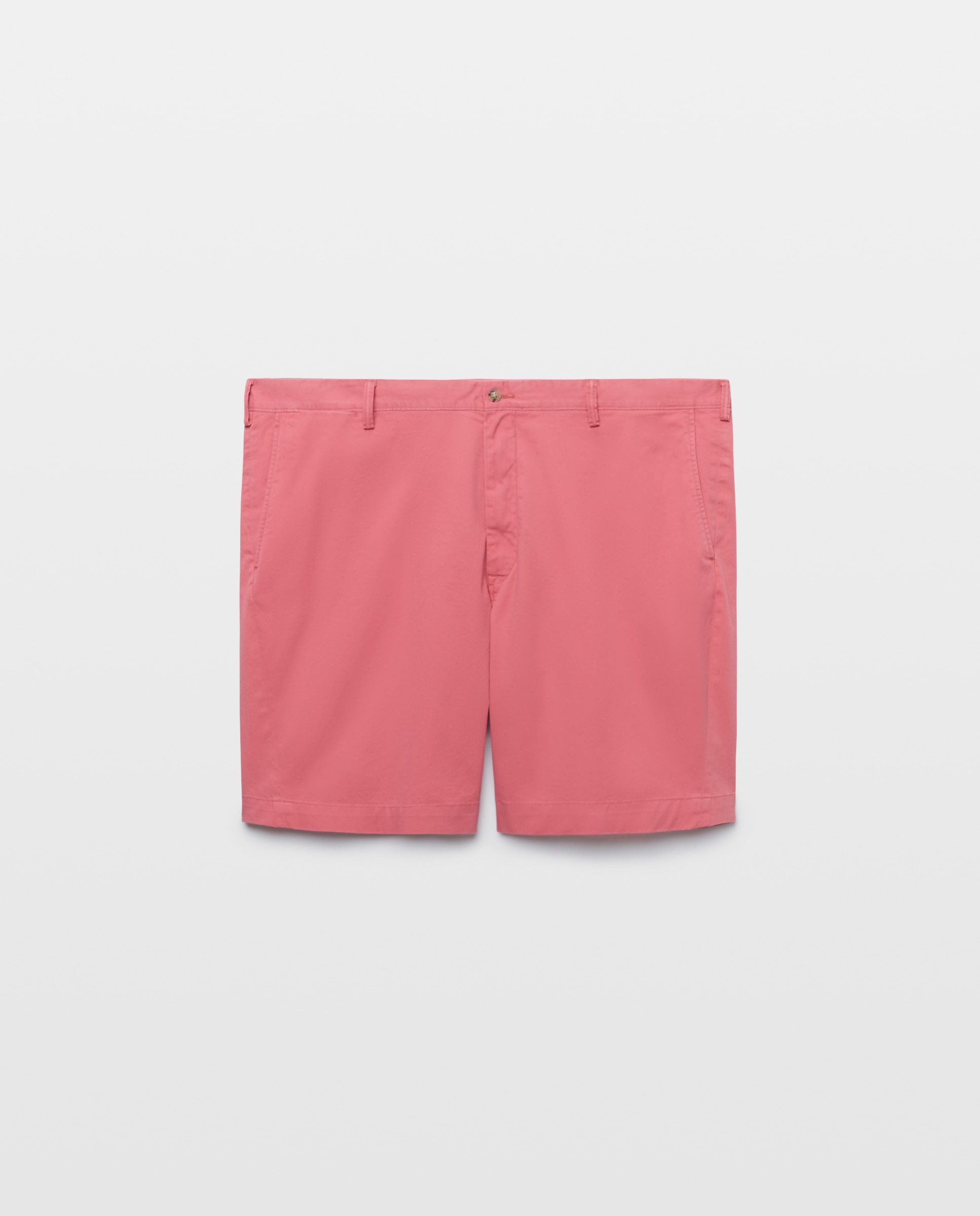 Calções Chino Elásticos Tamanhos Grandes Coral-6