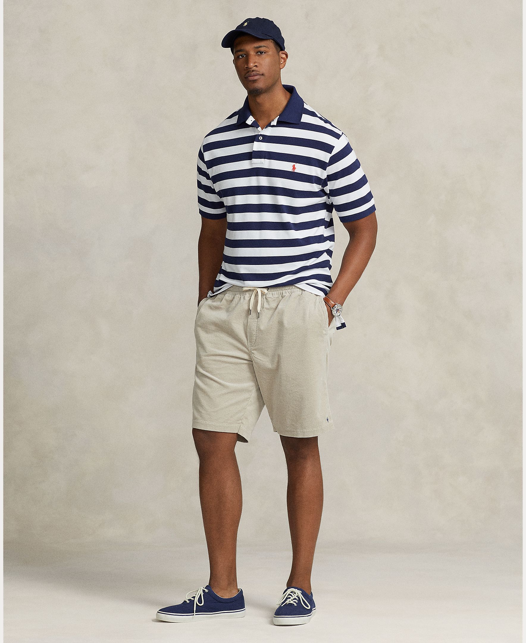 Polo Ralph Lauren - Pantalón corto de hombre Polo prepster de pana tallas grandes.