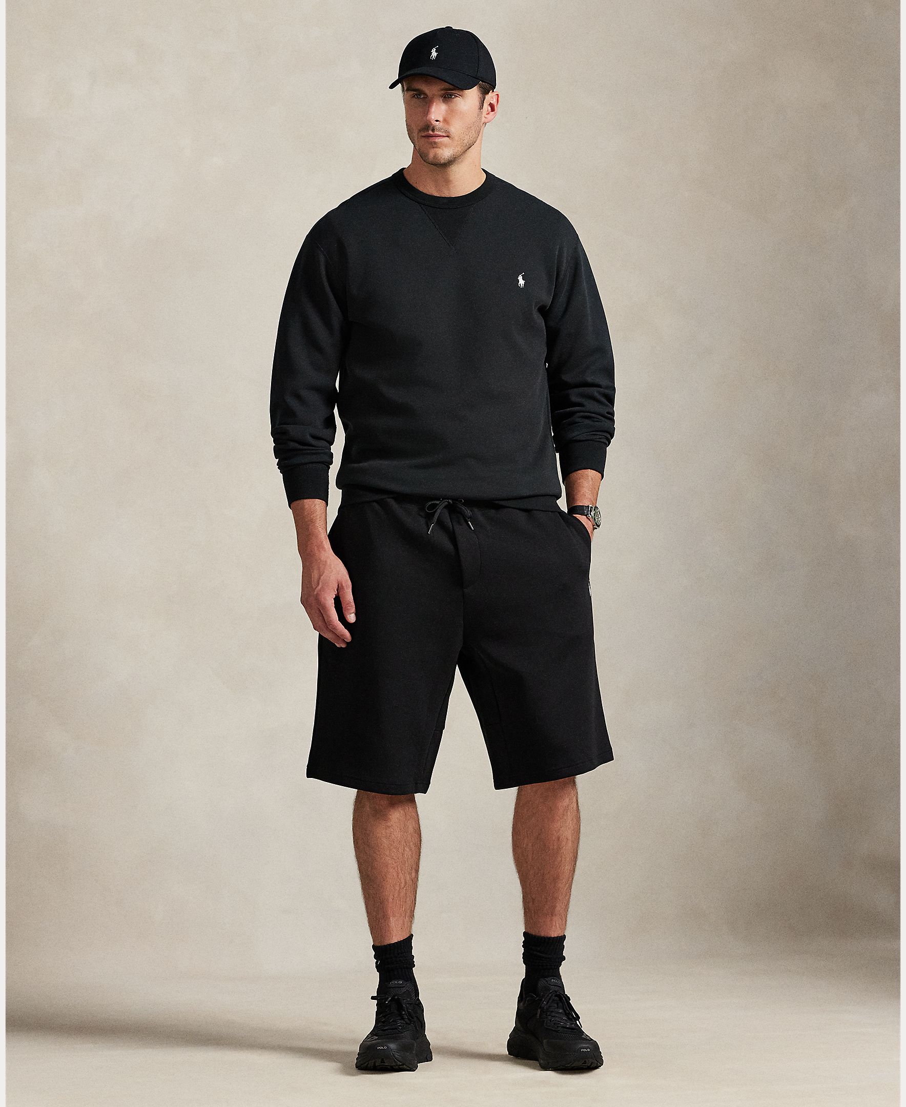 Polo Ralph Lauren - Pantalón corto de hombre de punto doble tallas grandes.