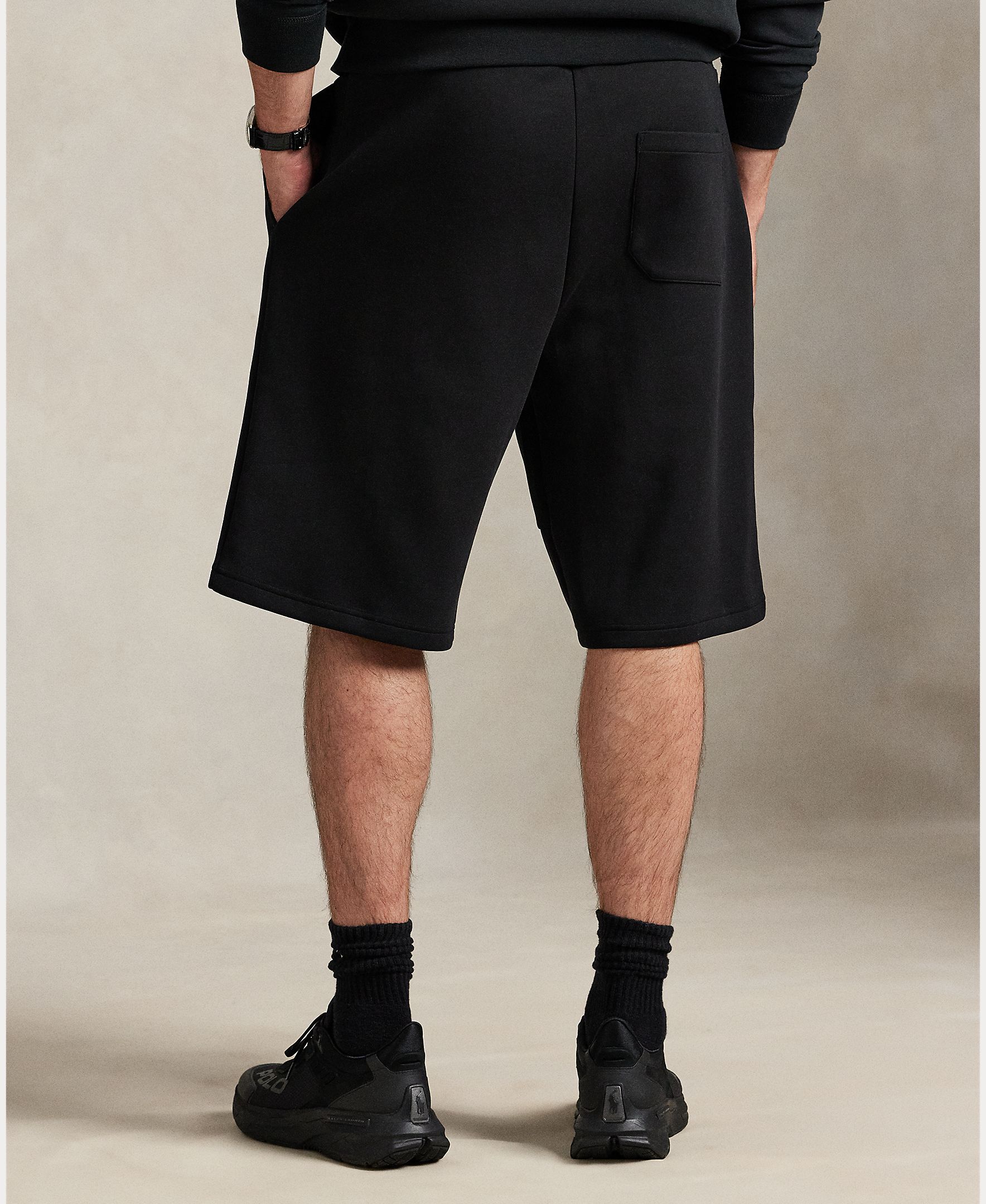 Imagen 4 de Pantalón corto de hombre de punto doble tallas grandes - Polo Ralph Lauren - Negro Negro