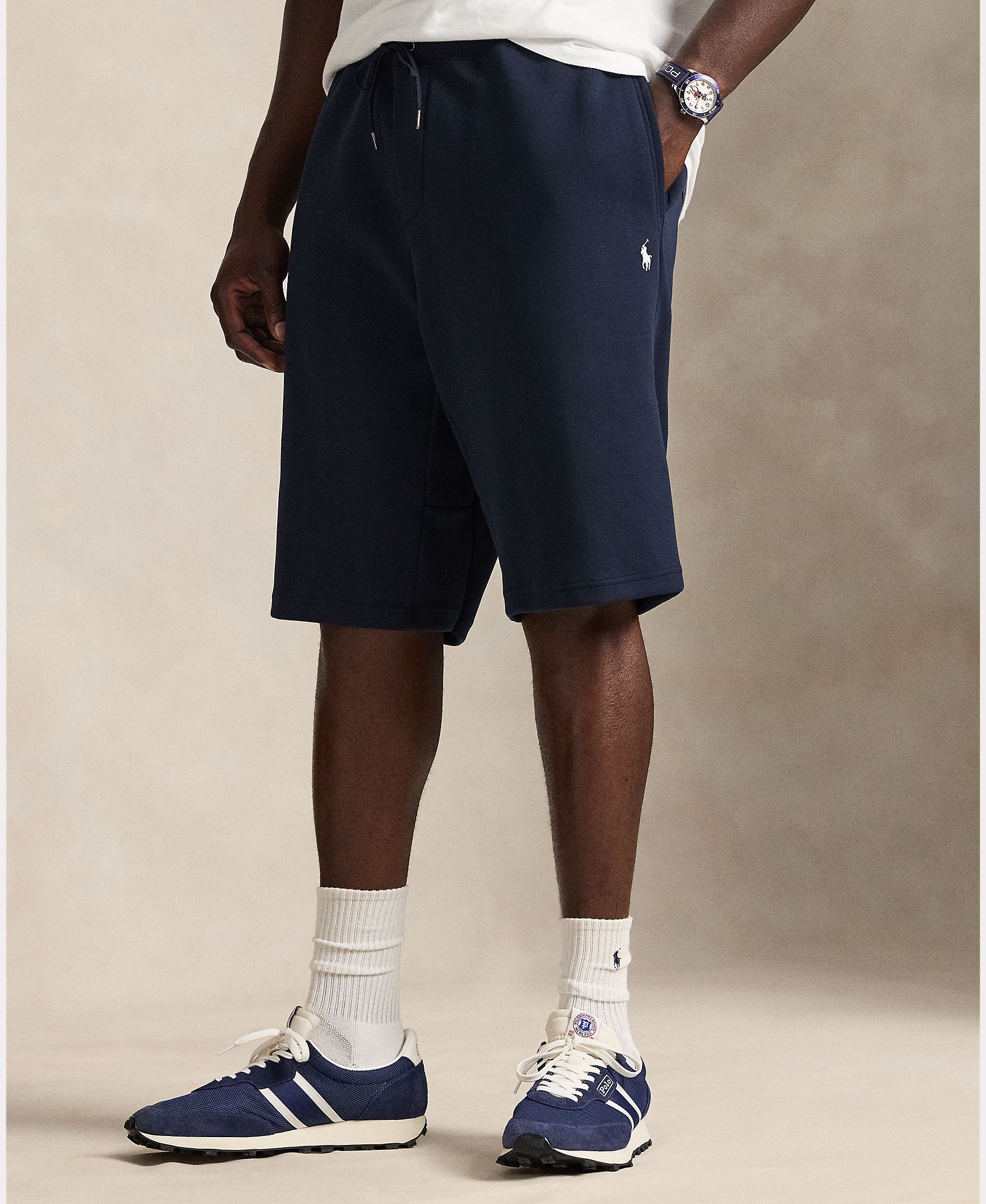 Imagen 3 de Pantalón corto de hombre de punto doble tallas grandes - Polo Ralph Lauren - Azul marino Azul marino