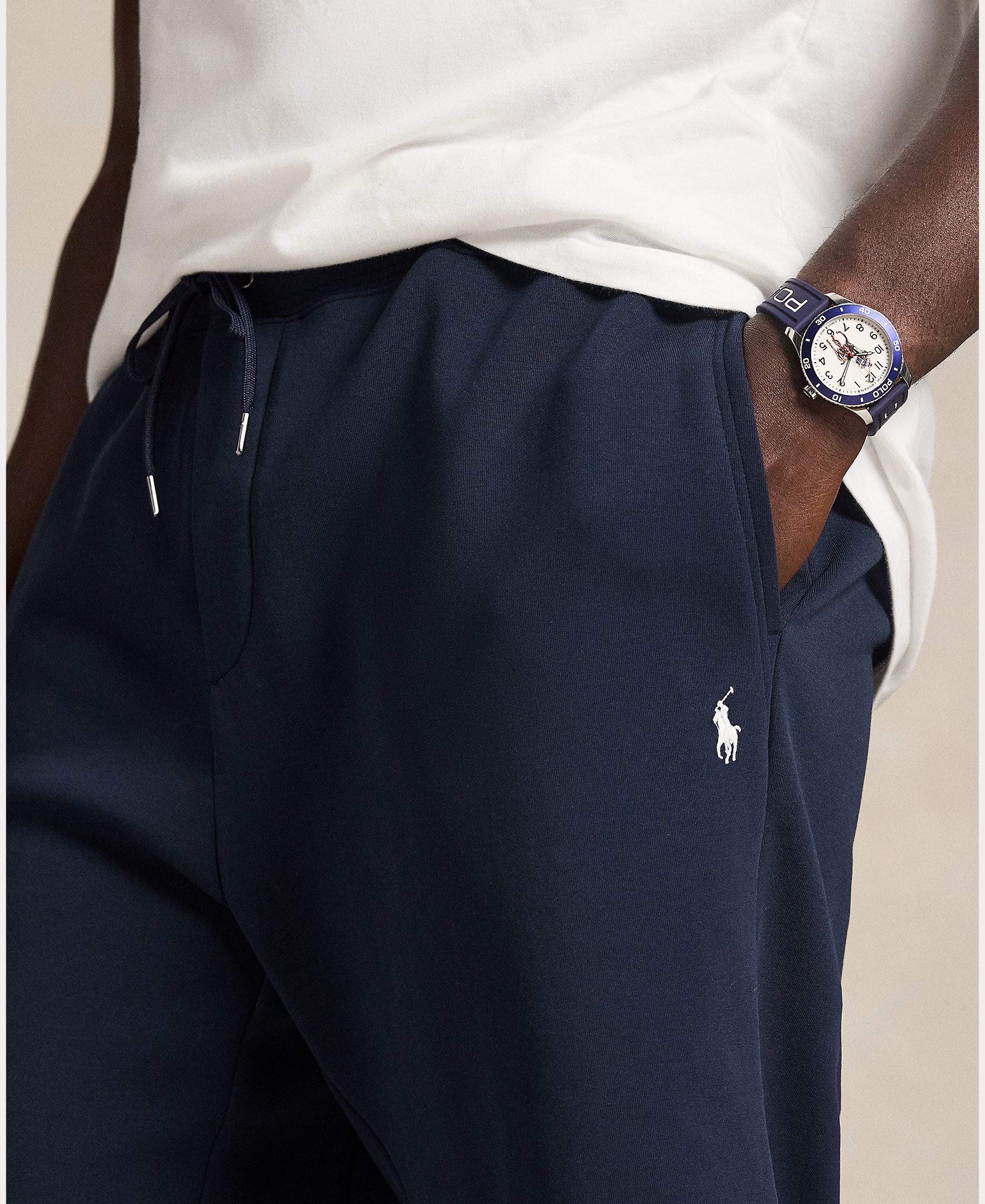 Imagen 5 de Pantalón corto de hombre de punto doble tallas grandes - Polo Ralph Lauren - Azul marino Azul marino