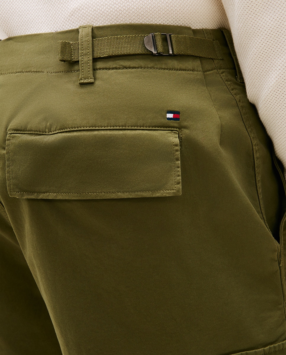Bermudas Cargo River Tamanhos Grandes Verde-militar-4