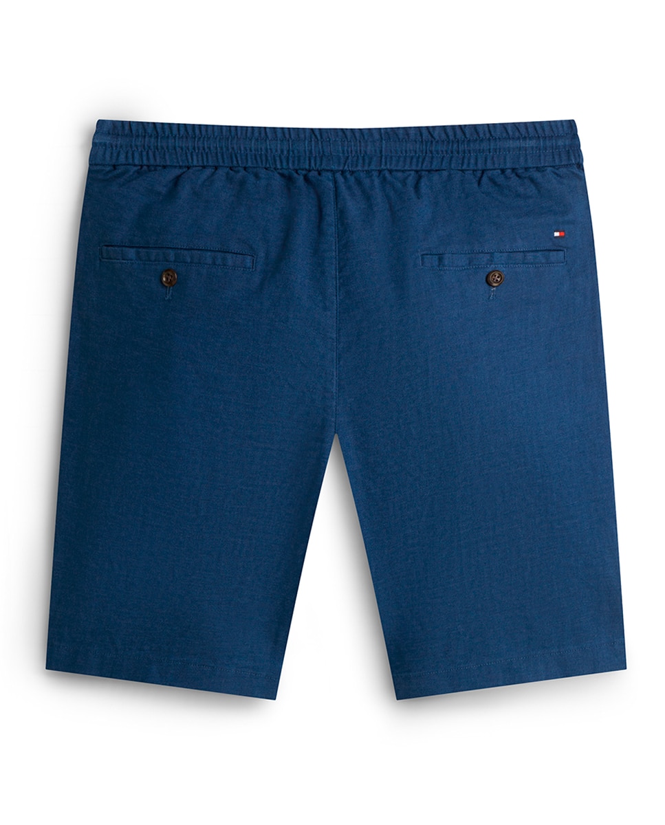 Bermudas em Mistura de Linho Dover Tamanhos Grandes Azul-marinho-2