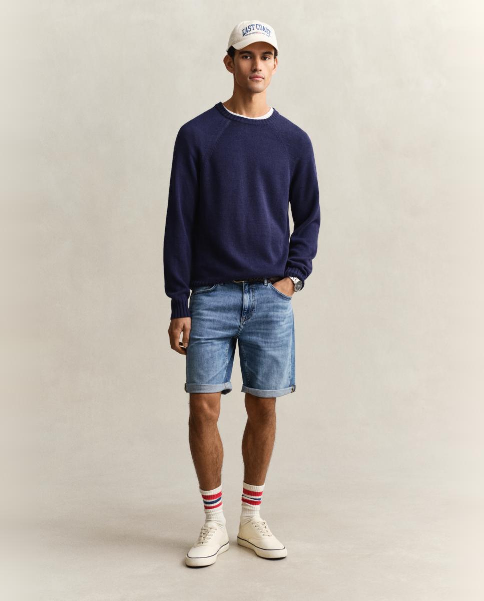 Gant - Pantalón corto de hombre de ajuste regular y bolsillos laterales tallas grandes.