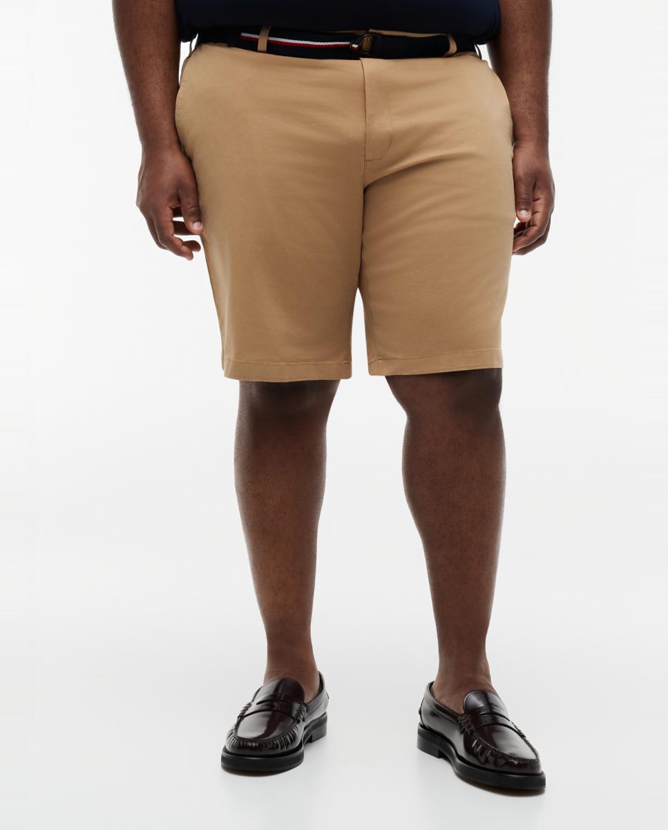 Bermudas de Sarja Regular Fit Denton Tamanhos Grandes Bege-2