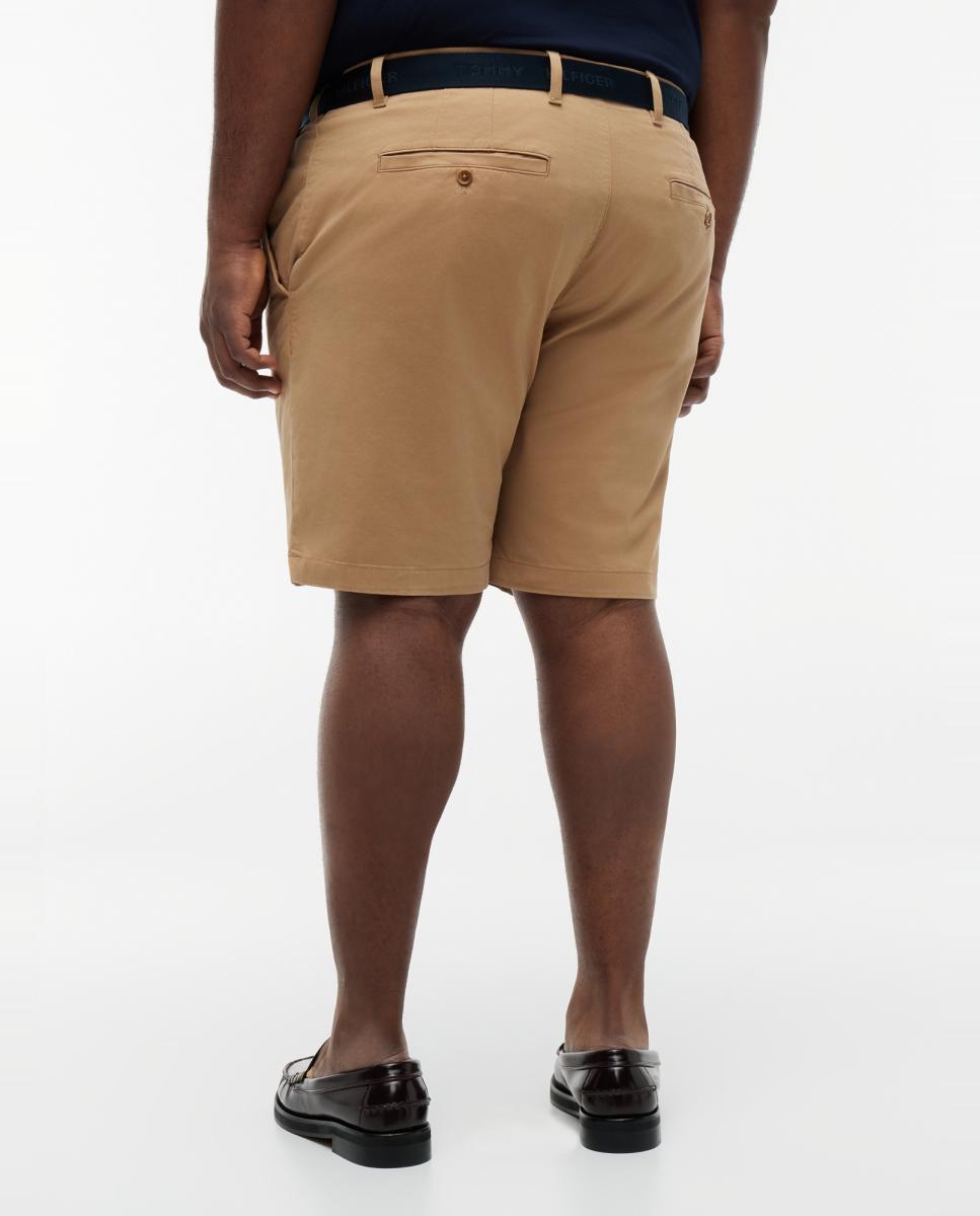 Bermudas de Sarja Regular Fit Denton Tamanhos Grandes Bege-3