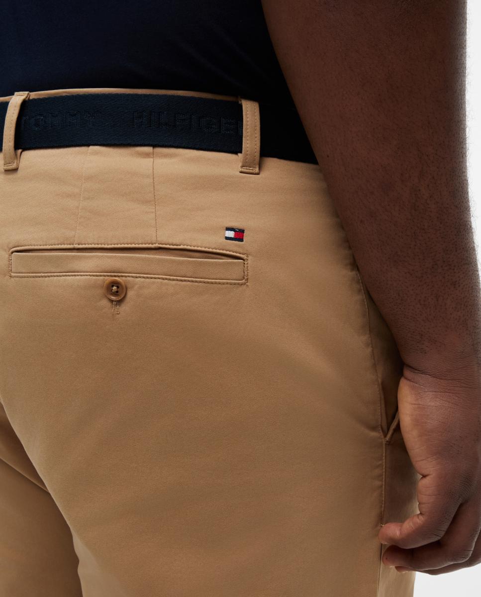Bermudas de Sarja Regular Fit Denton Tamanhos Grandes Bege-4