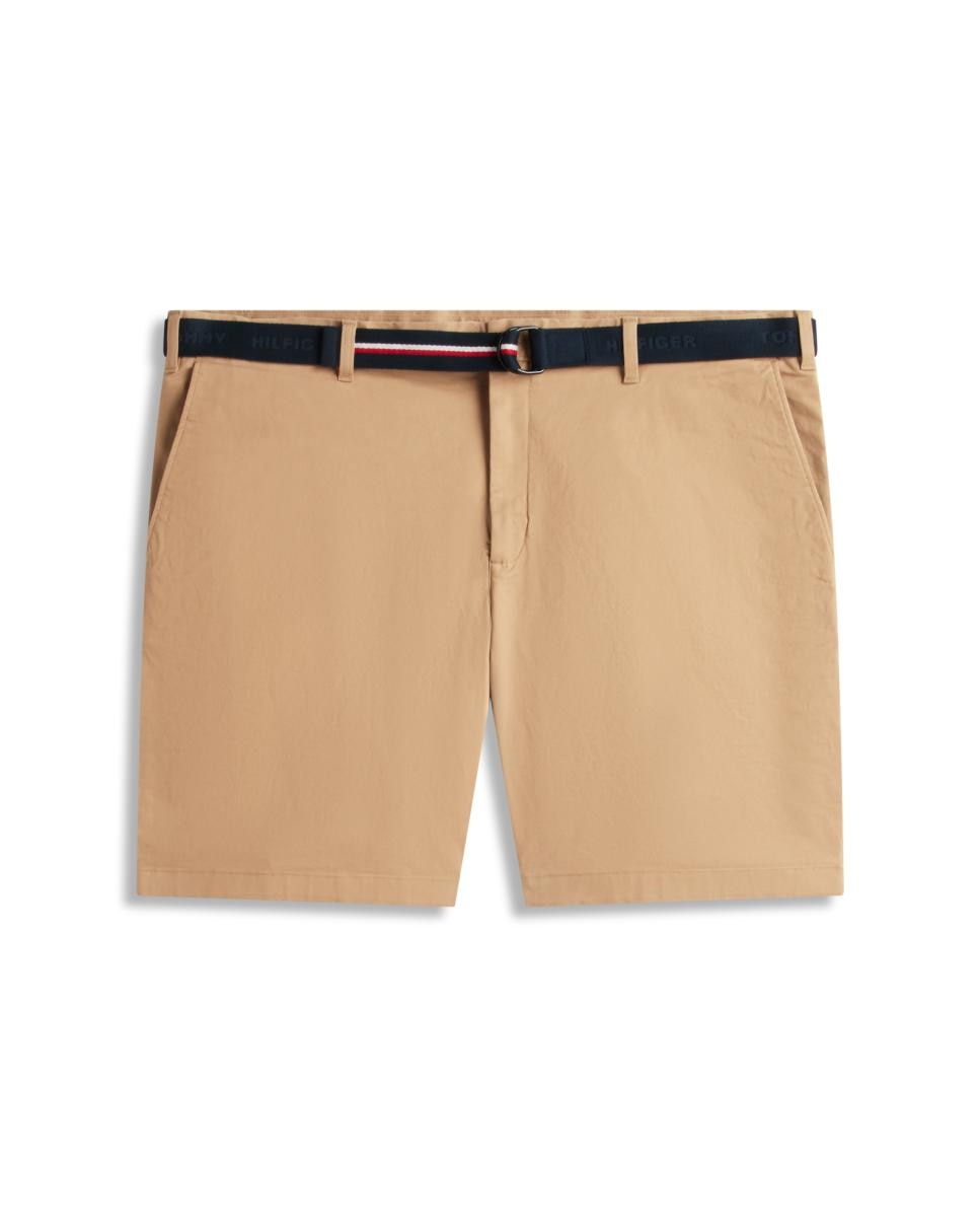 Bermudas de Sarja Regular Fit Denton Tamanhos Grandes Bege-5