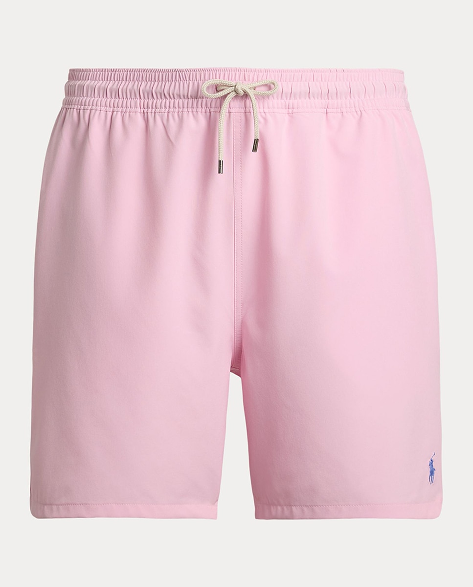 Calções de Banho com Cintura Ajustável Tamanhos Grandes Rosa-6